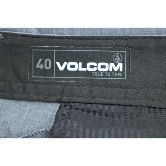 Volcom Shorts Mens 40 Gray Chino Stretch True To This 10" Inseam - Picture 3 of 6